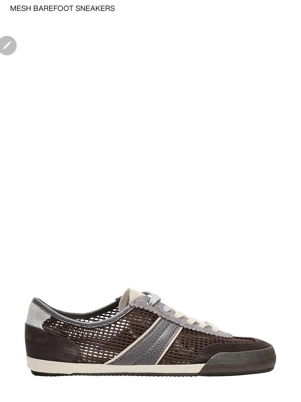 ZARA Mesh Barefoot Sneakers - Brown and Gray